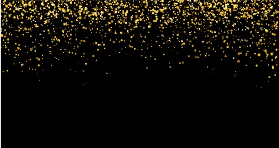 Festive background with gold stars glitter Vector Image