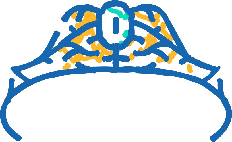 Tiara jewelry icon doodle Vector Image