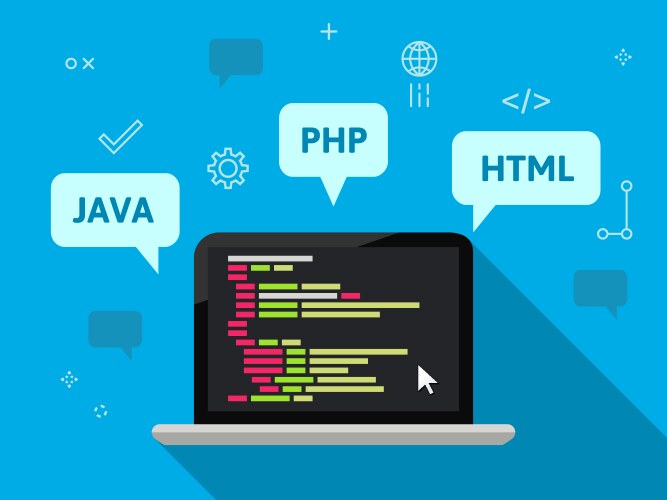 Programming and coding concept vektorbild