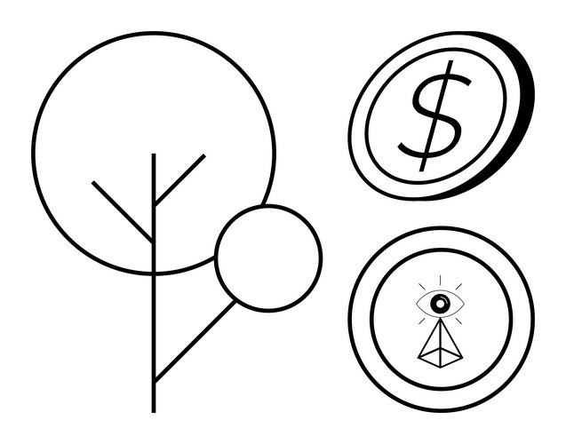 Nature, Finance, Enlightenment Vector Image