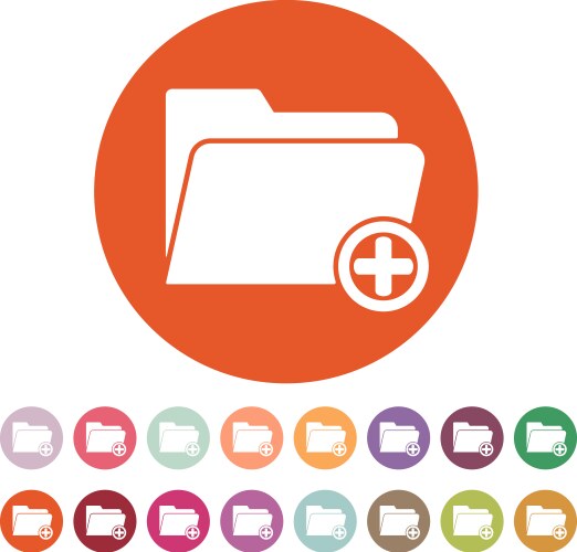 Add to folder icon data and directory vektorbild