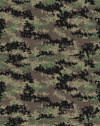 Pixel camouflage stealth black seamless pattern Vector Image