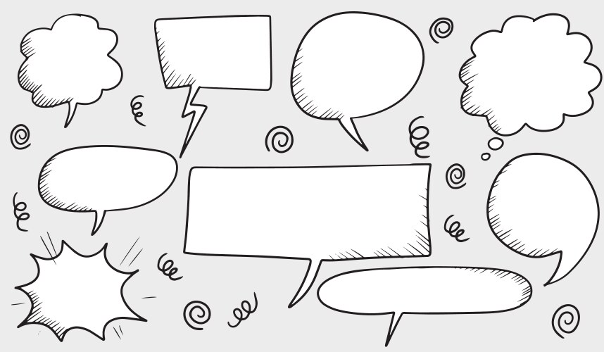 Comic Speech Bubbles & Effects – Royalty-Free Vector | VectorStock