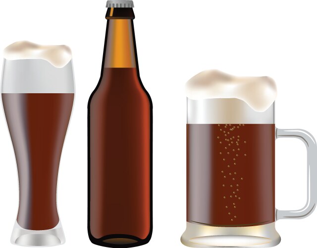 Icons set beer Royalty Free Vector Image - VectorStock