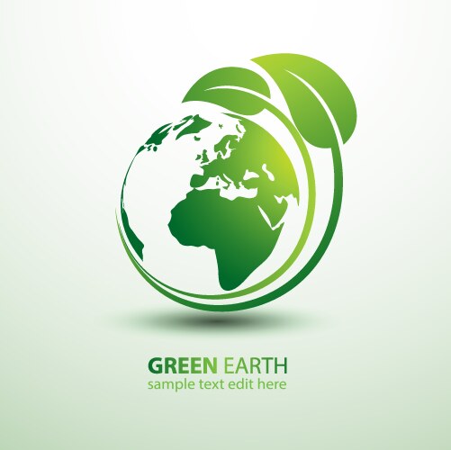 Green earth Royalty Free Vector Image - VectorStock