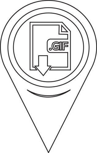 Map pin pointer image file type format gif icon vector image