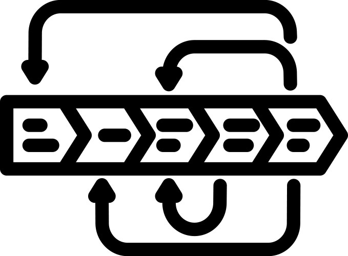 Agile methodology analyst line icon Royalty Free Vector