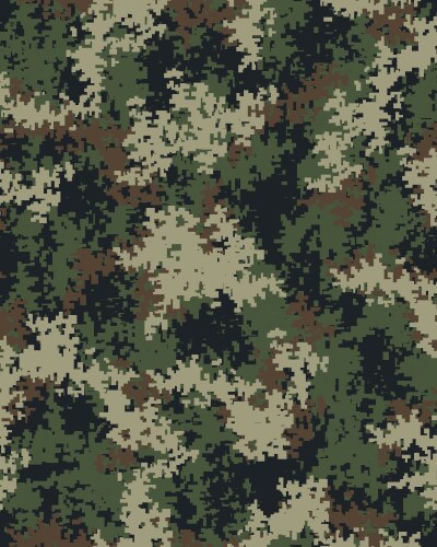 Pixel camouflage stealth black seamless pattern Vector Image