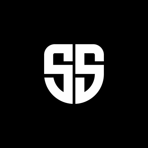 Ss logo monogram with slash style design template Vector Image