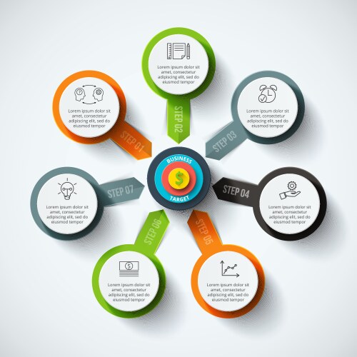 Infographic teamwork template Royalty Free Vector Image