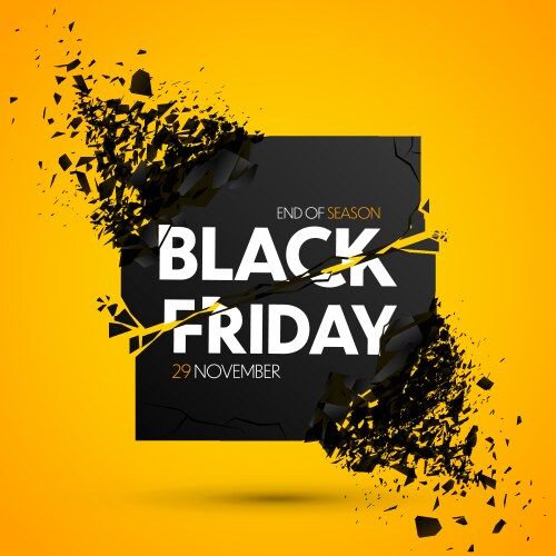 black friday sale banner vector image