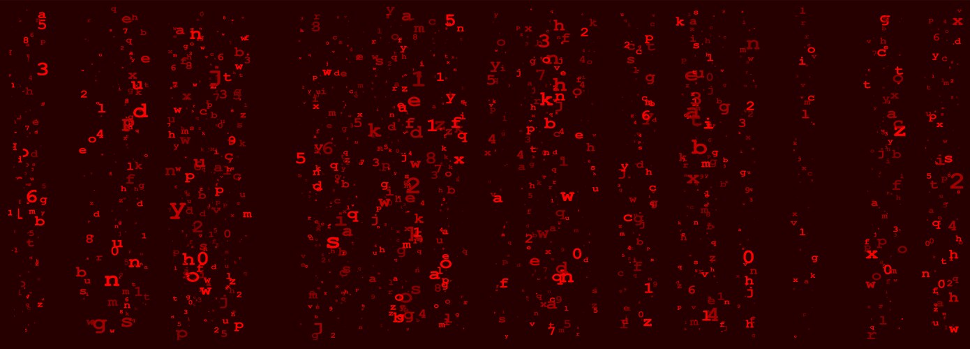 Digital binary code on dark red background data vektorbild