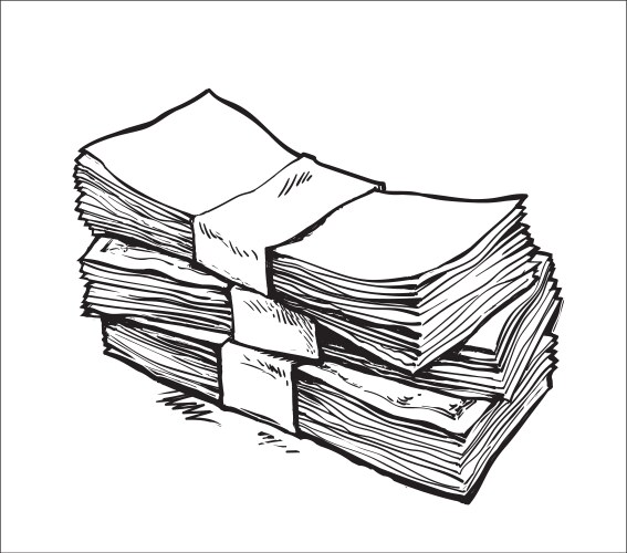 Stack of US Currency Vector Image