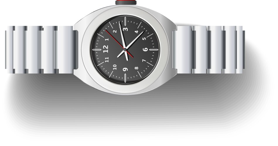 Realistic watch clock chronograph stainless steel – Royalty-Free Vector ...