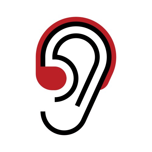 Hearing aid icon vector image