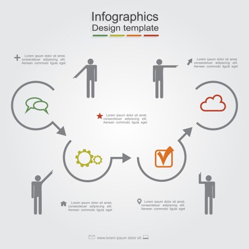 Infographic report template - cooperation – Royalty-Free Vector ...