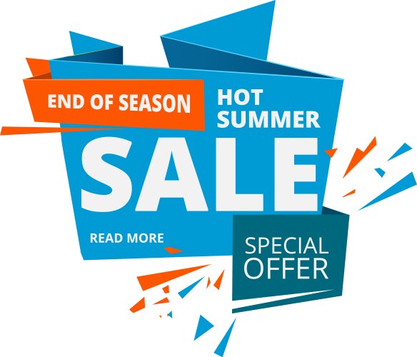 end of season sale sticker template special offer vector