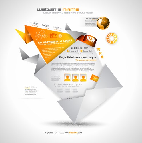 Shape Layout Style Abstract geometric shape layout design template Vector Image
