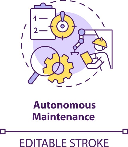 Autonomous maintenance concept icon – Royalty-Free Vector | VectorStock