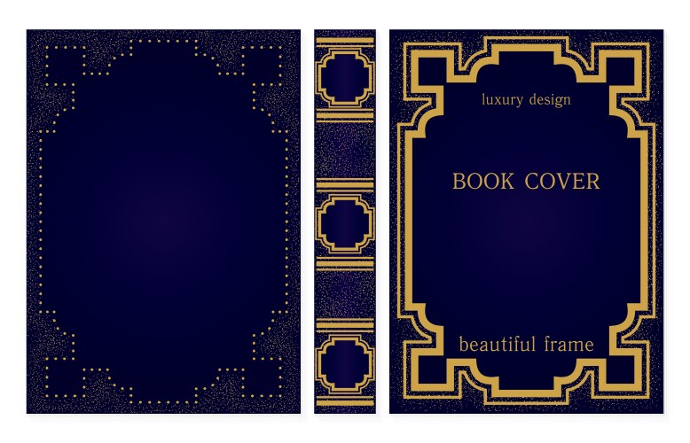 book cover with spine of sample design vector image