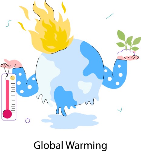 Global warming Royalty Free Vector Image - VectorStock