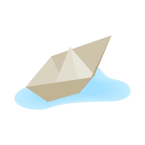 Paper Boat Origami Icon – Royalty-Free Vector | VectorStock