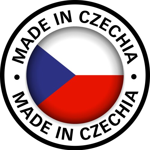 Made in czechia flag icon Vector Image