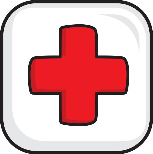 Cure help video game asset menu icon button layer vector image