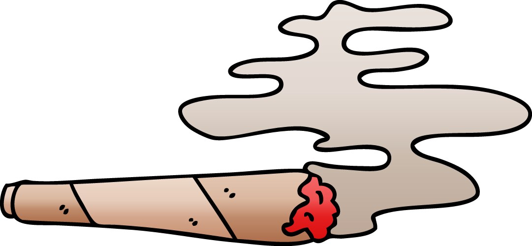 Quirky gradient shaded cartoon lit joint Vector Image