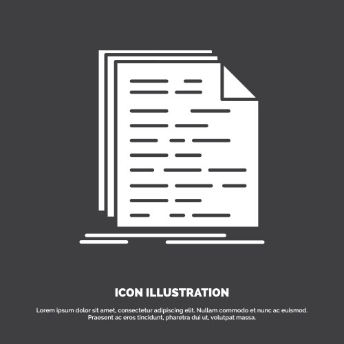 Code coding doc programming script icon glyph vektorbild