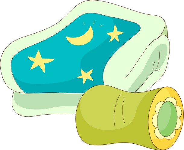 Cozy Bedding Scene Vector Image