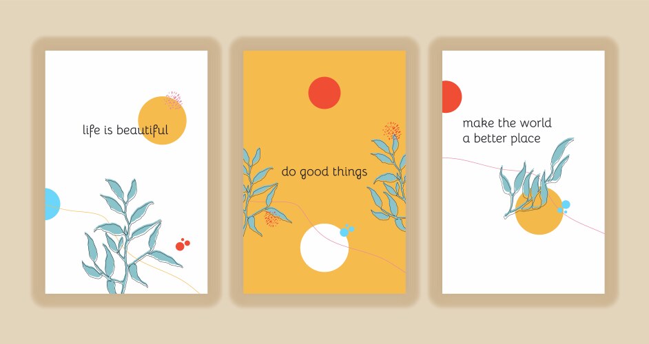 Set of abstract shape backgrounds or patterns Vector Image