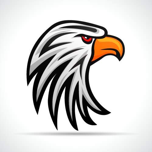 Proud eagle head color version Royalty Free Vector Image