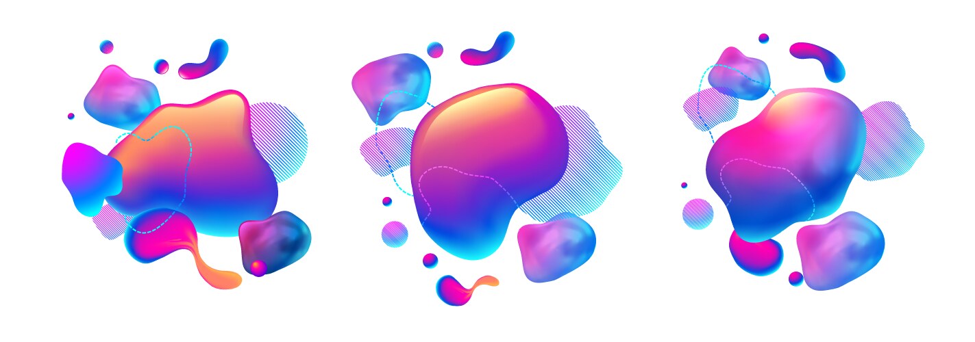 fluid design graphic elements dynamic background vector image