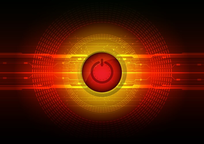 Power button technology background Royalty Free Vector Image