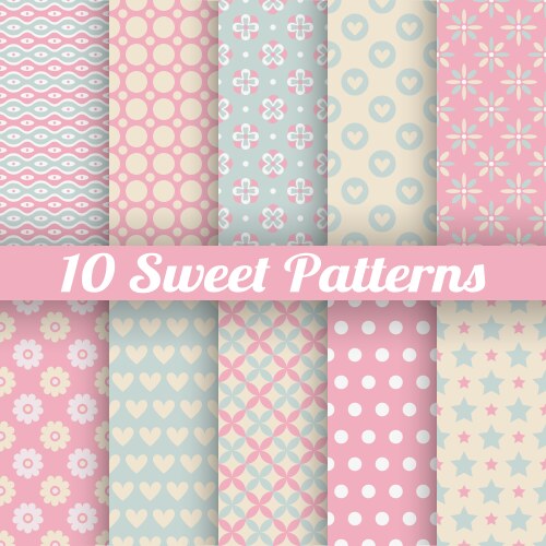 Eastern seamless pattern set Royalty Free Vector Image