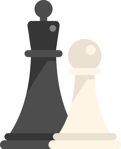 chess solution icon flat business problem vector image