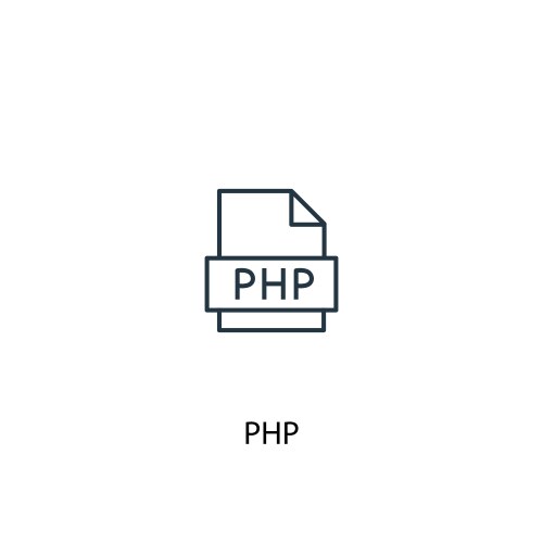 Php concept line icon simple element vector image