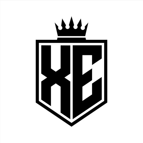 Jc monogram logo with bold letters shield shape Vector Image