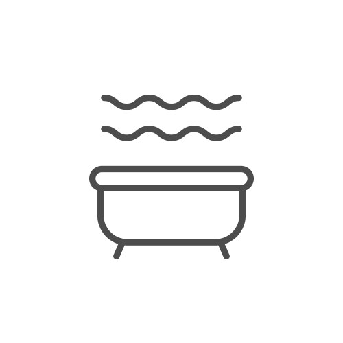 Bath line icon real estate and home shower sign Vector Image