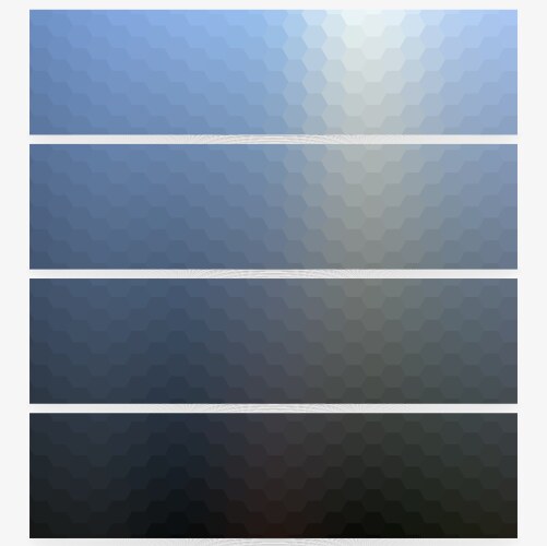 Abstract hexagonal headers set blurred design vector image