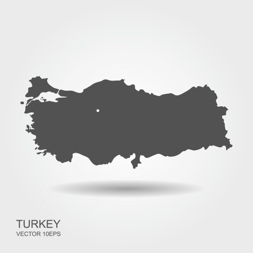 Turkey Map Flat Icon Vector Image