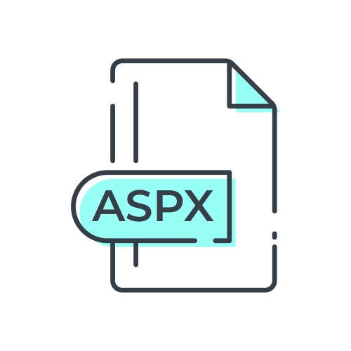 Aspx file format icon extension line vector image