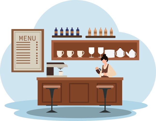 Cafe Introduction Vector Cafe flat design (50474365) – Royalty-Free Vector | VectorStock