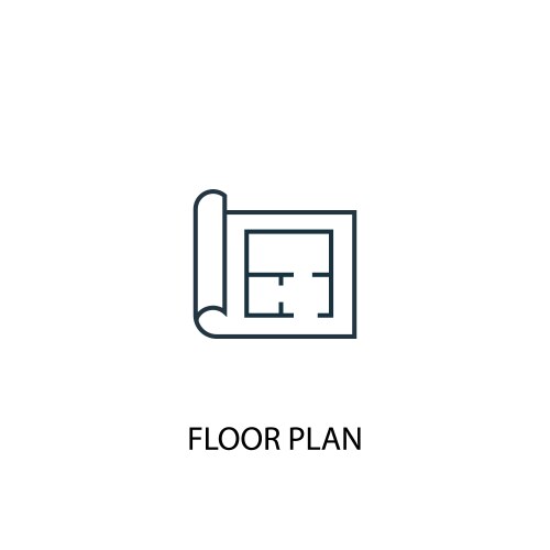 Home floor plan thin line concept simple Vector Image