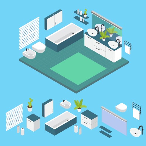 Factory isometric infographics layout Royalty Free Vector