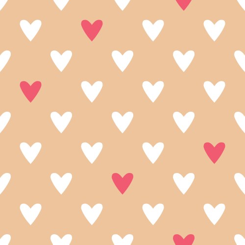 Heart Tile Pattern in Pink &amp; Red Vector Image