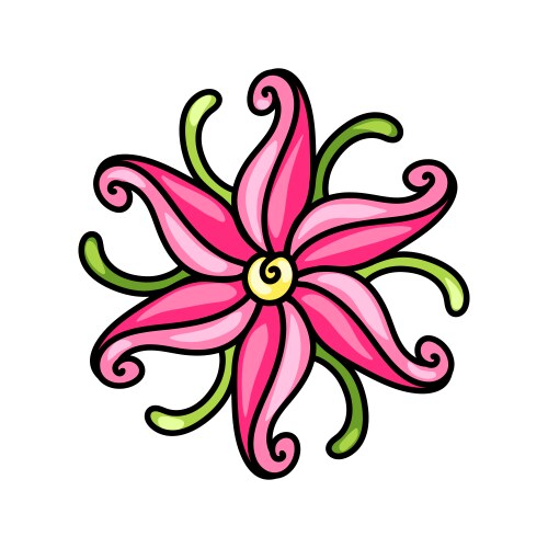 Decorative lily Vector Image