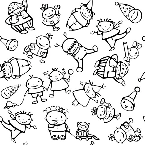 Kids pattern Royalty Free Vector Image - VectorStock