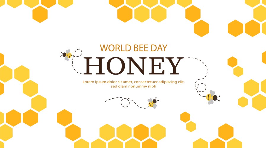 world honey bee day vector